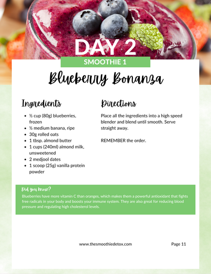 7 Day Smoothie Detox